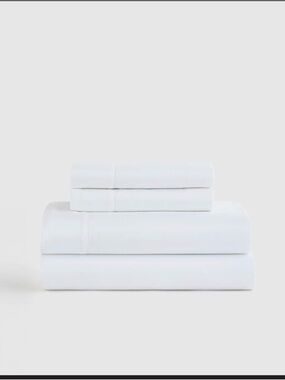Quince Signature Giza Cotton Sateen Sheet Set- White